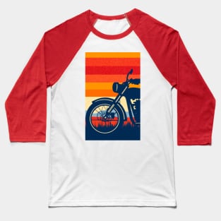 Motorcycle 1970’s Graphic Design Baseball T-Shirt